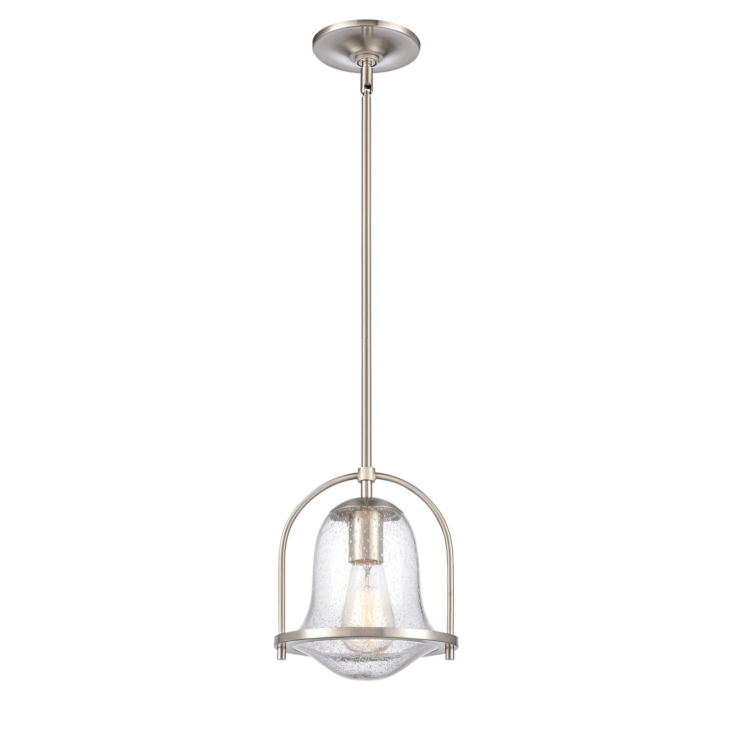 ELK SHOWROOM 67855/1 Connection 8'' Wide 1-Light Mini Pendant - Satin Nickel