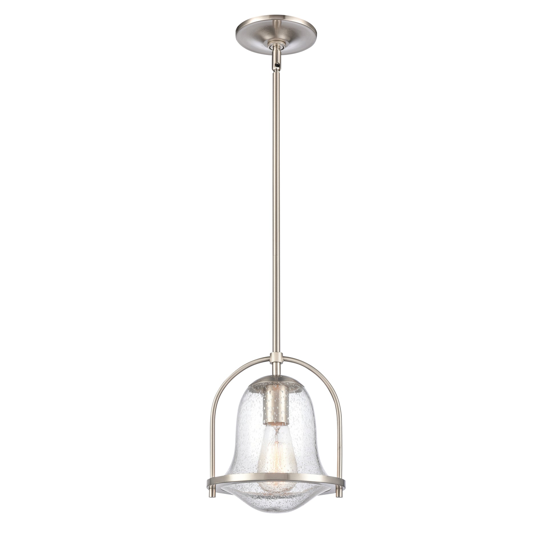 ELK SHOWROOM 67855/1 Connection 8'' Wide 1-Light Mini Pendant - Satin Nickel