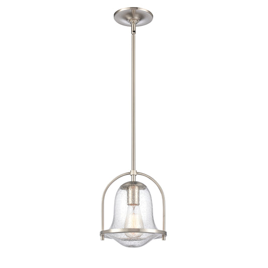 ELK SHOWROOM 67855/1 Connection 8'' Wide 1-Light Mini Pendant - Satin Nickel