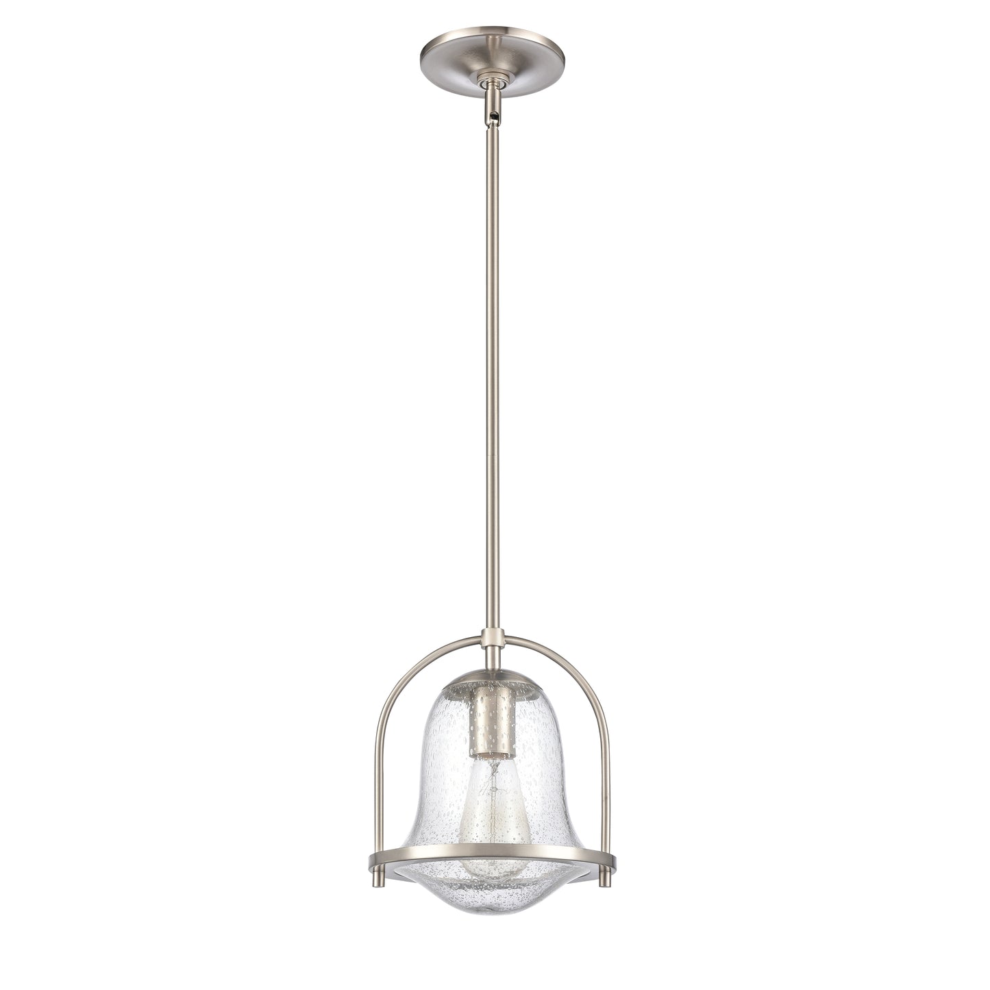 ELK SHOWROOM 67855/1 Connection 8'' Wide 1-Light Mini Pendant - Satin Nickel