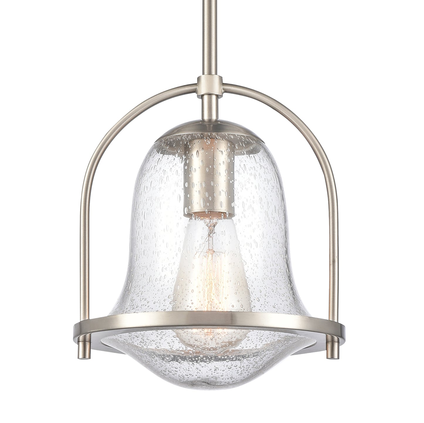 ELK SHOWROOM 67855/1 Connection 8'' Wide 1-Light Mini Pendant - Satin Nickel