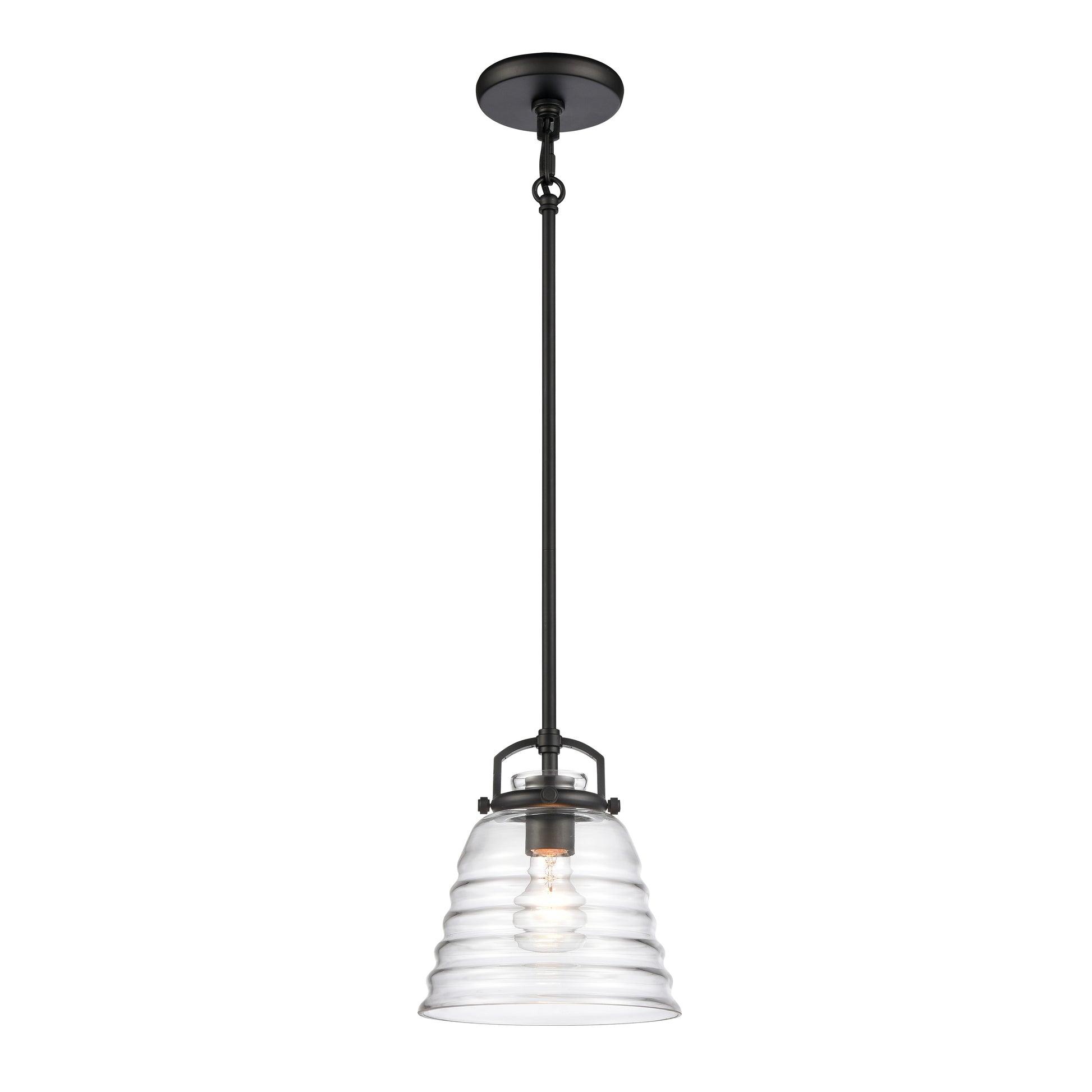 ELK SHOWROOM 67875/1 Current 8'' Wide 1-Light Pendant - Matte Black