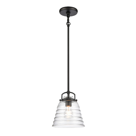 ELK SHOWROOM 67875/1 Current 8'' Wide 1-Light Pendant - Matte Black