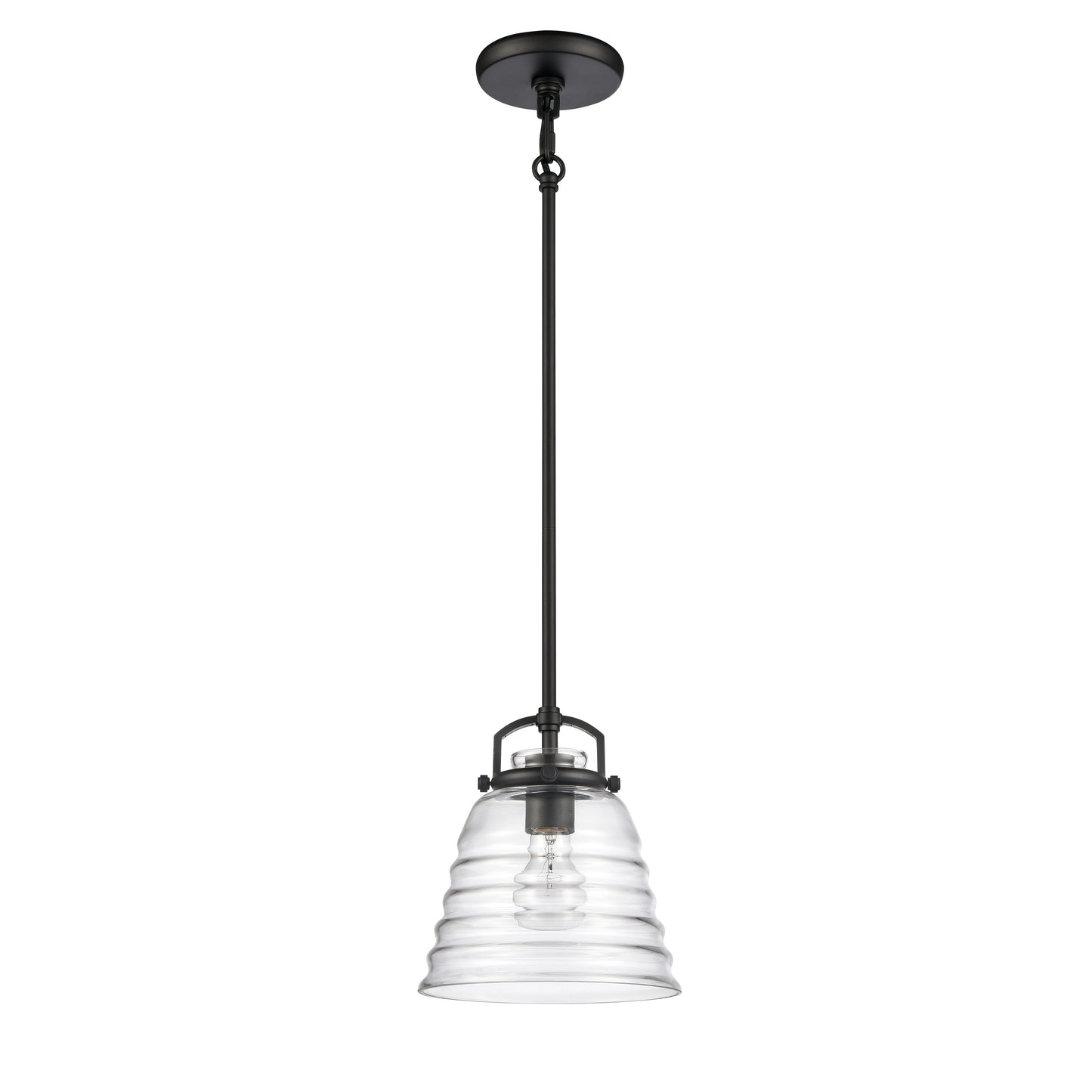 ELK SHOWROOM 67875/1 Current 8'' Wide 1-Light Pendant - Matte Black