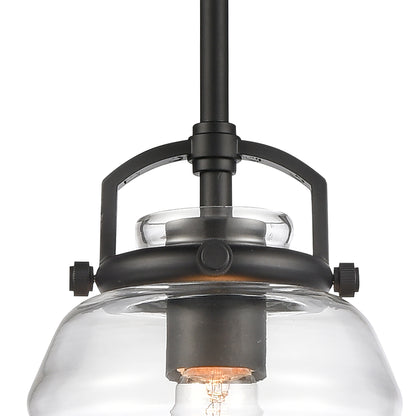 ELK SHOWROOM 67875/1 Current 8'' Wide 1-Light Pendant - Matte Black