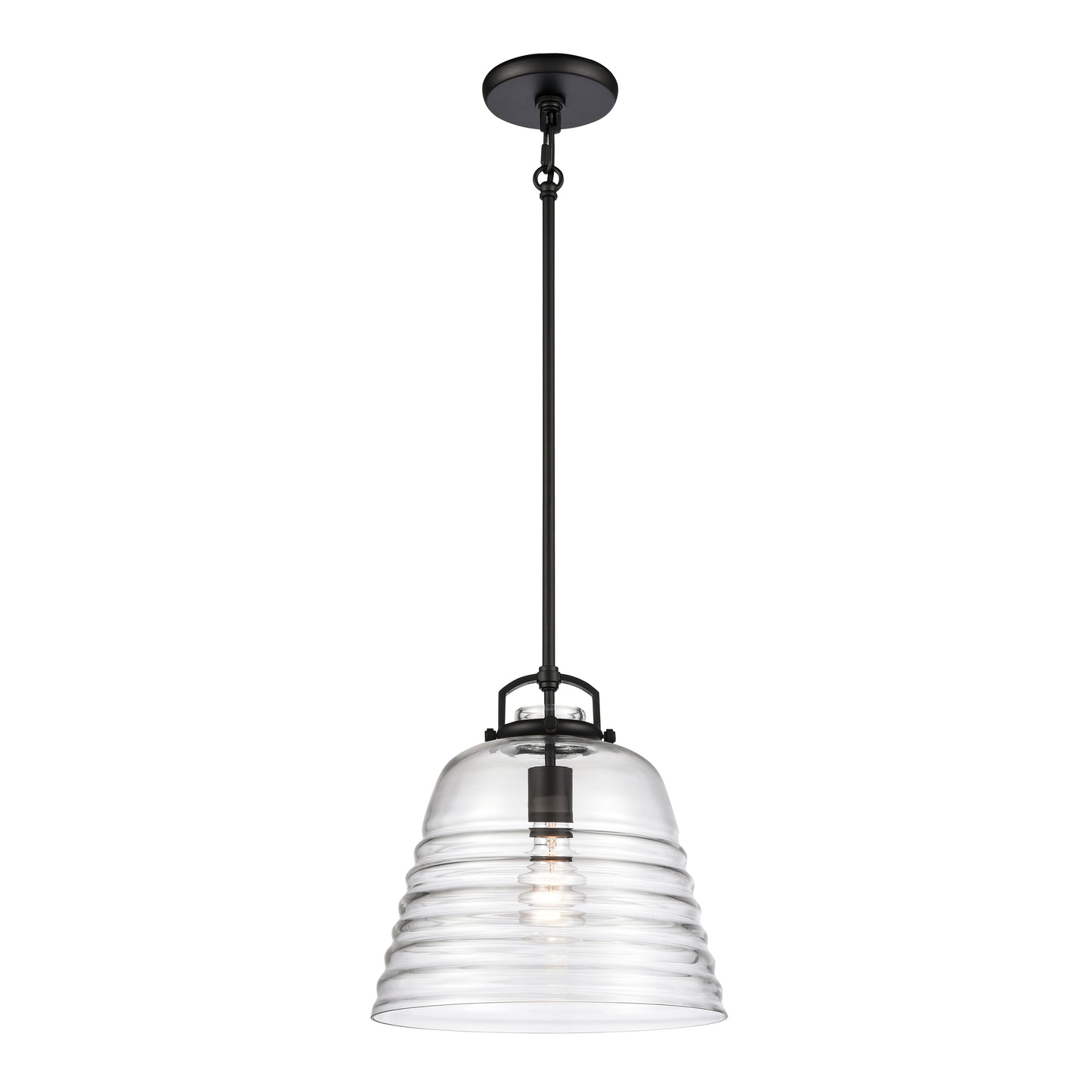 ELK SHOWROOM 67876/1 Current 12'' Wide 1-Light Pendant - Matte Black