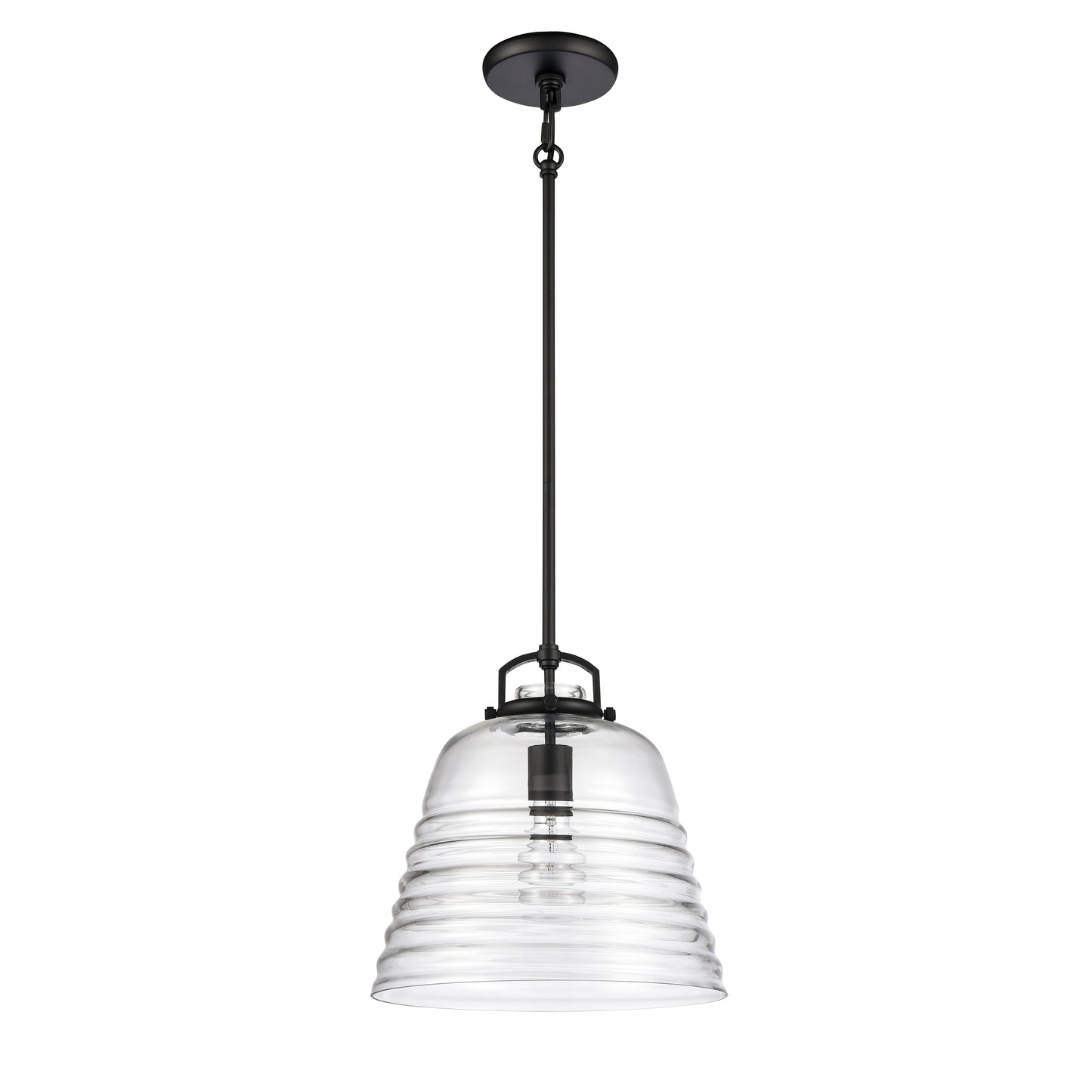 ELK SHOWROOM 67876/1 Current 12'' Wide 1-Light Pendant - Matte Black