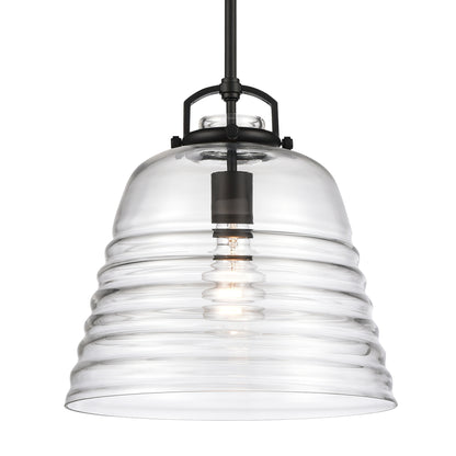 ELK SHOWROOM 67876/1 Current 12'' Wide 1-Light Pendant - Matte Black