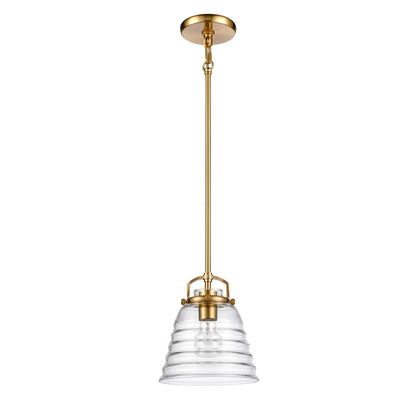 ELK SHOWROOM 67885/1 Current 8'' Wide 1-Light Pendant - Satin Brass