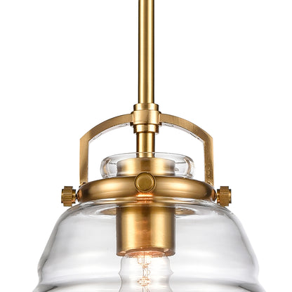 ELK SHOWROOM 67885/1 Current 8'' Wide 1-Light Pendant - Satin Brass