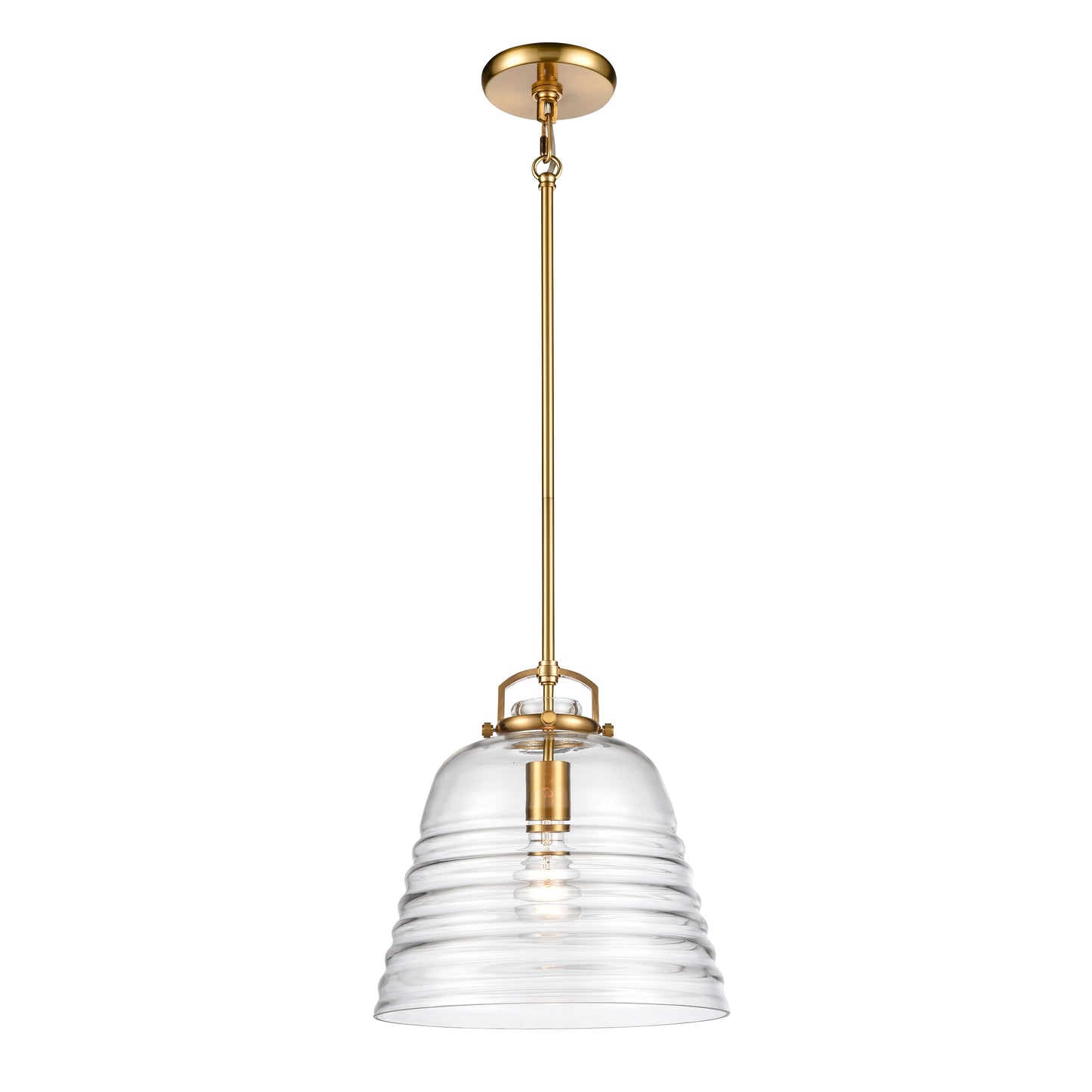 ELK SHOWROOM 67886/1 Current 12'' Wide 1-Light Pendant - Satin Brass