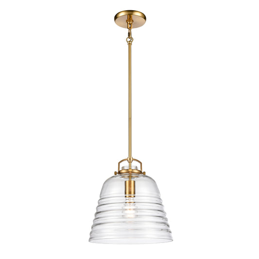 ELK SHOWROOM 67886/1 Current 12'' Wide 1-Light Pendant - Satin Brass