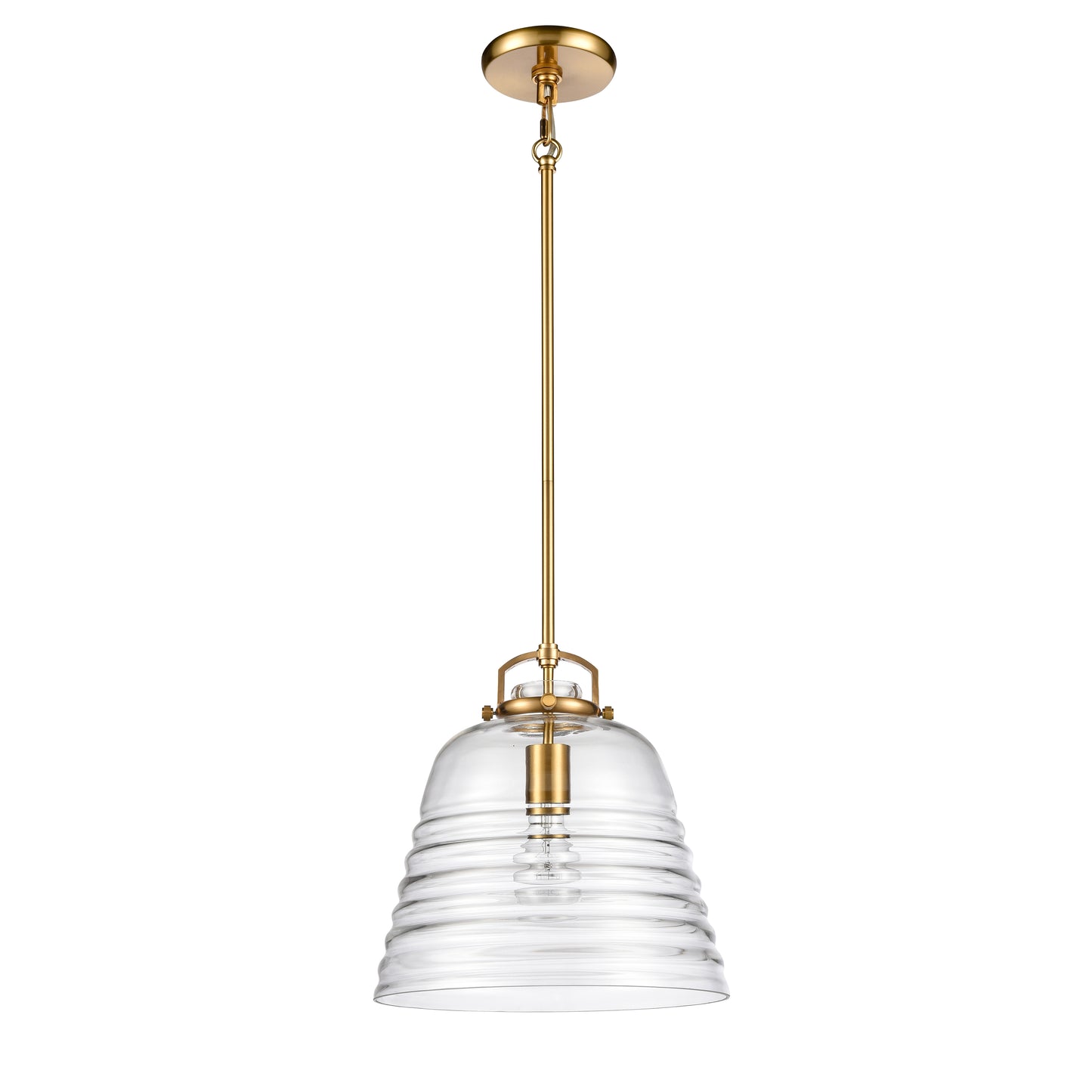 ELK SHOWROOM 67886/1 Current 12'' Wide 1-Light Pendant - Satin Brass