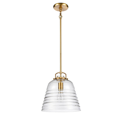 ELK SHOWROOM 67886/1 Current 12'' Wide 1-Light Pendant - Satin Brass