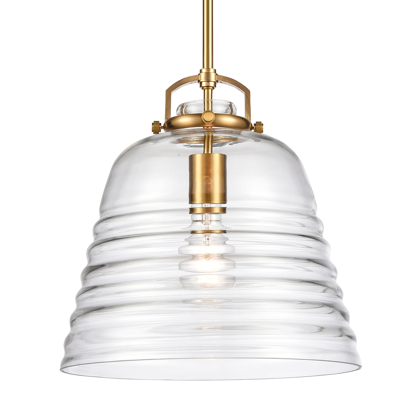 ELK SHOWROOM 67886/1 Current 12'' Wide 1-Light Pendant - Satin Brass