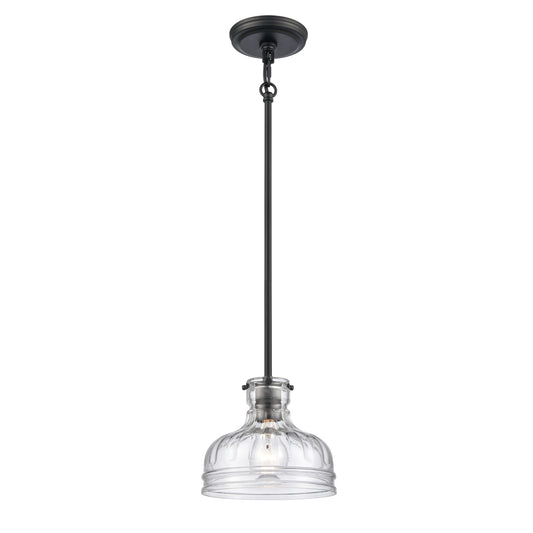 ELK SHOWROOM 67915/1 Orinoco 8'' Wide 1-Light Mini Pendant - Matte Black