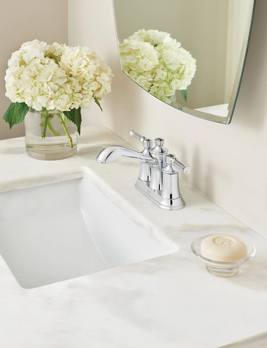 MOEN 6802 Dartmoor Two-Handle Centerset Bathroom Sink Faucet - Chrome