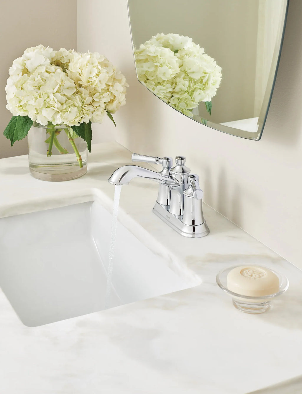 MOEN 6802 Dartmoor Two-Handle Centerset Bathroom Sink Faucet - Chrome