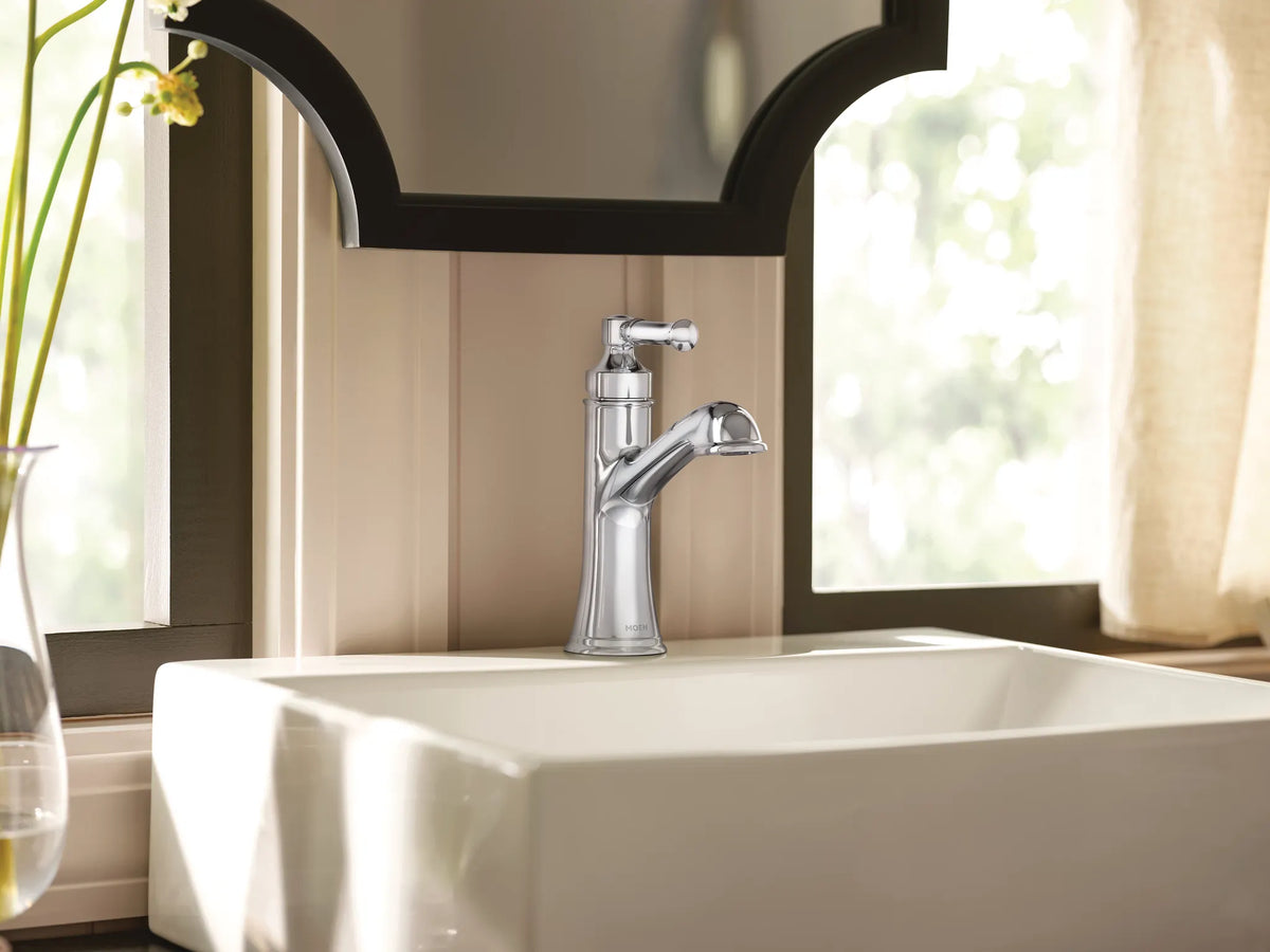 MOEN 6803 Dartmoor One-Handle Bathroom Sink Faucet - Chrome