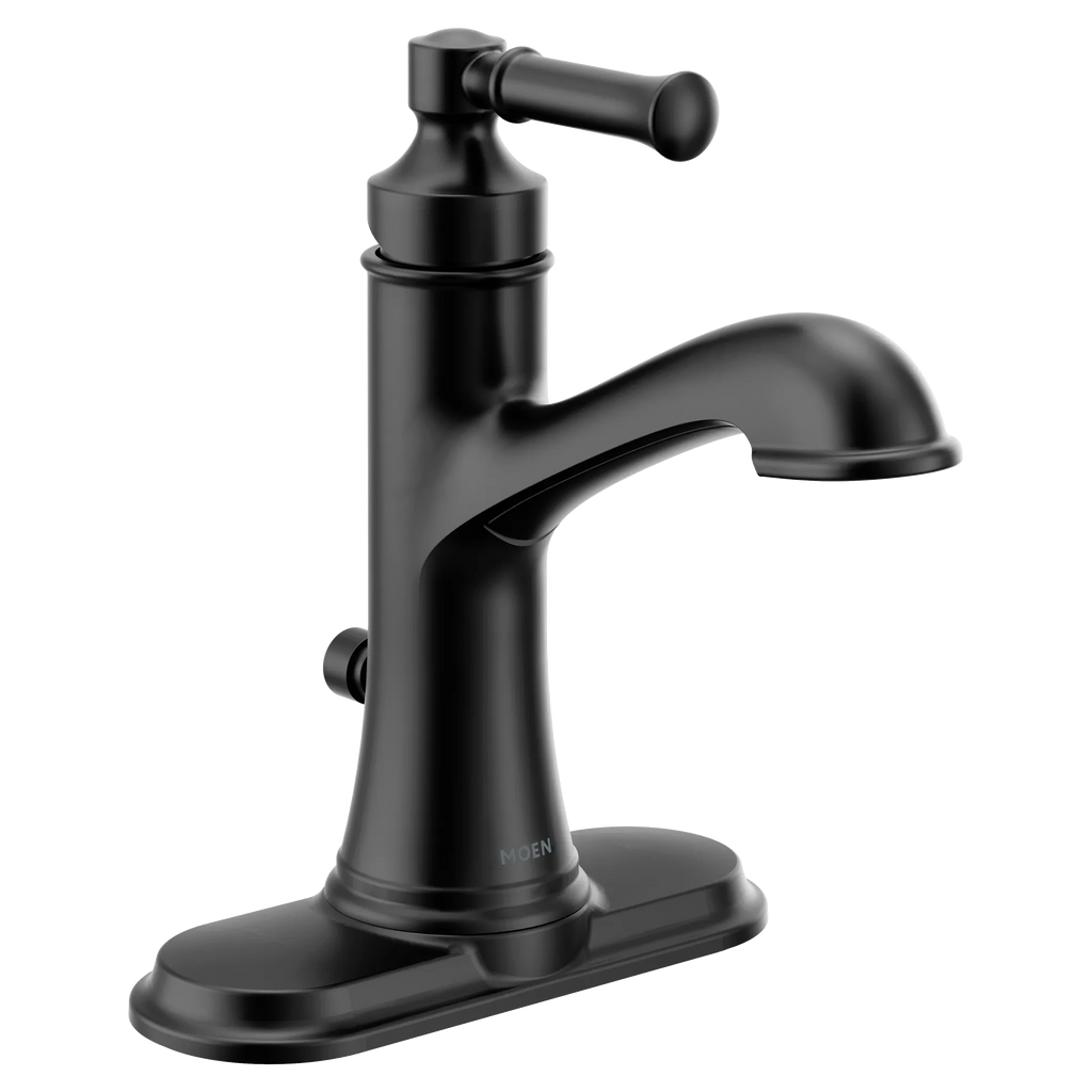 MOEN 6803BL Dartmoor One-Handle Bathroom Sink Faucet - Matte Black