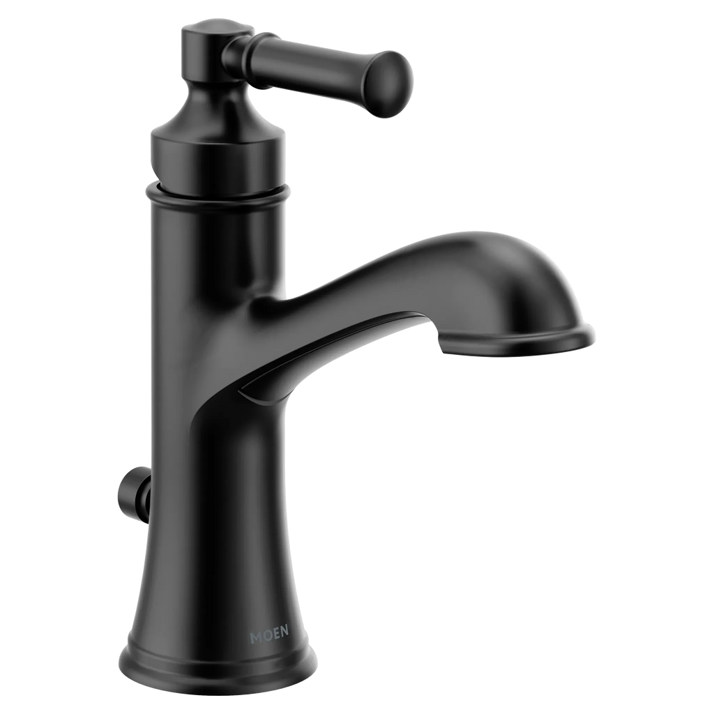 MOEN 6803BL Dartmoor One-Handle Bathroom Sink Faucet - Matte Black