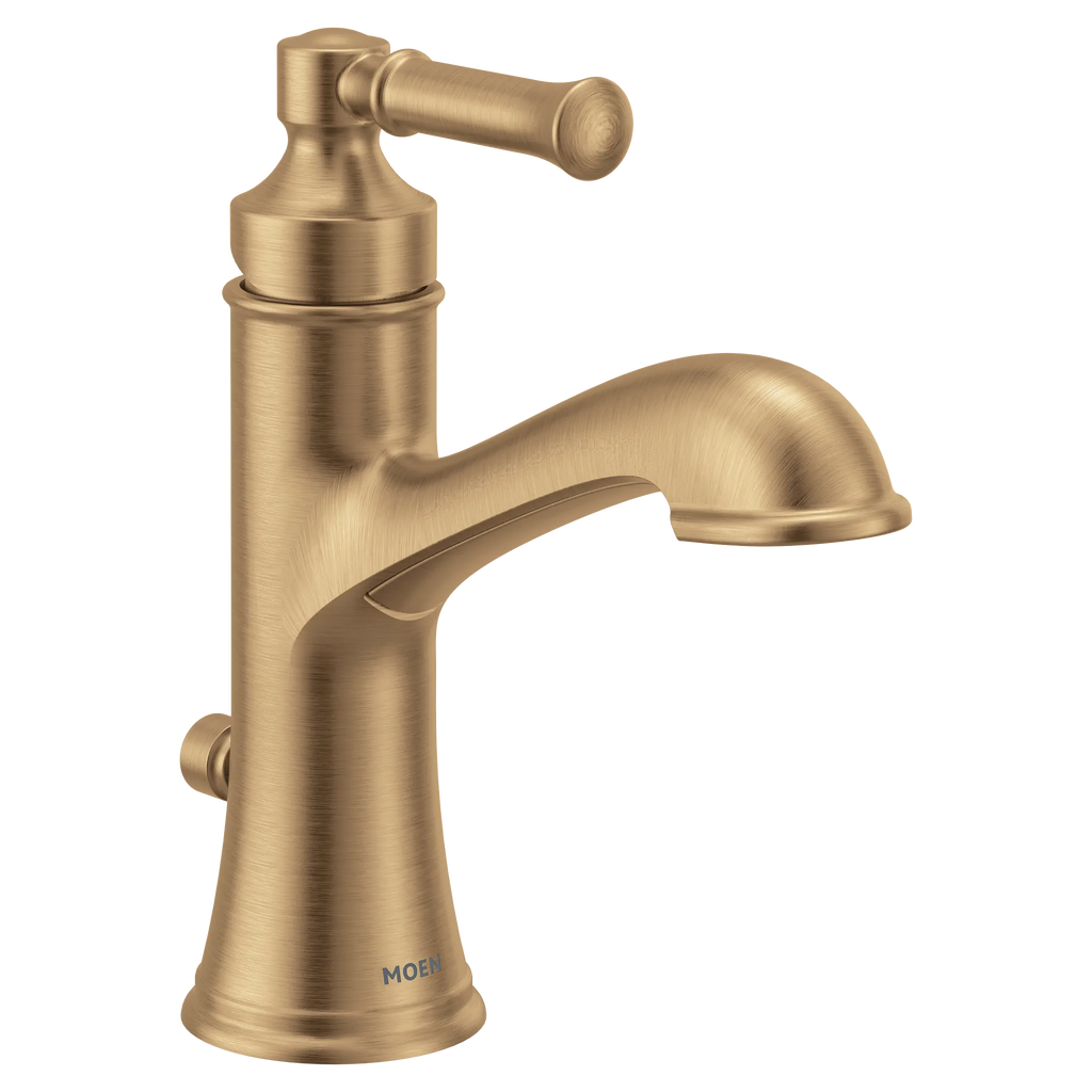 MOEN 6803BZG Dartmoor One-Handle Bathroom Sink Faucet - Bronzed Gold