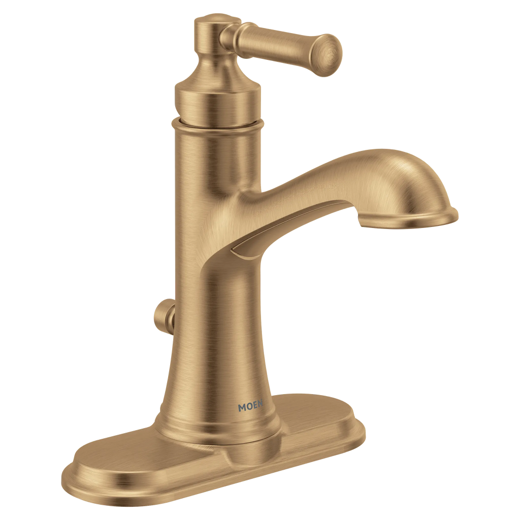 MOEN 6803BZG Dartmoor One-Handle Bathroom Sink Faucet - Bronzed Gold
