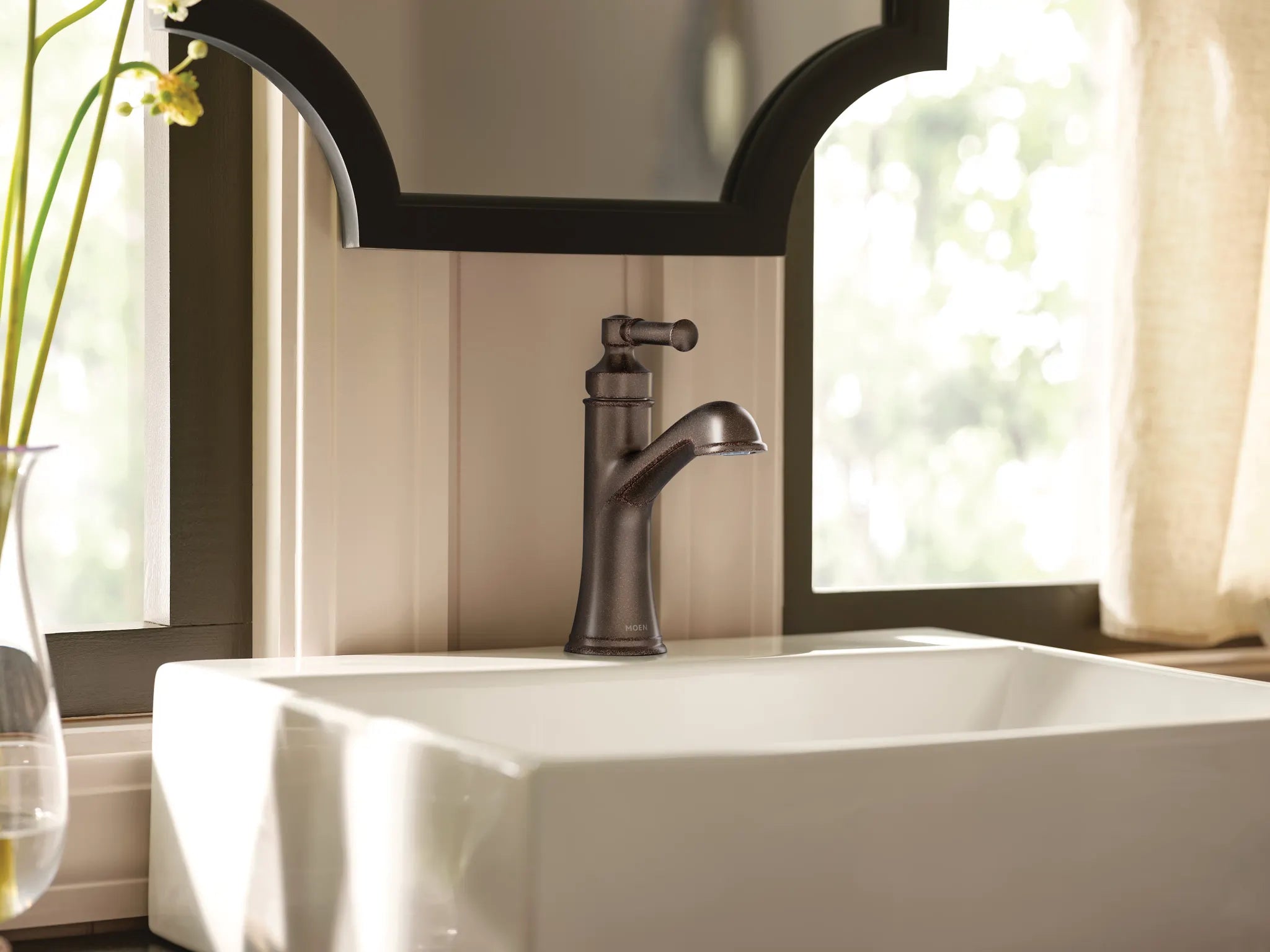 MOEN 6803ORB Dartmoor One-Handle Bathroom Sink Faucet - Oil Rubbed Bronze
