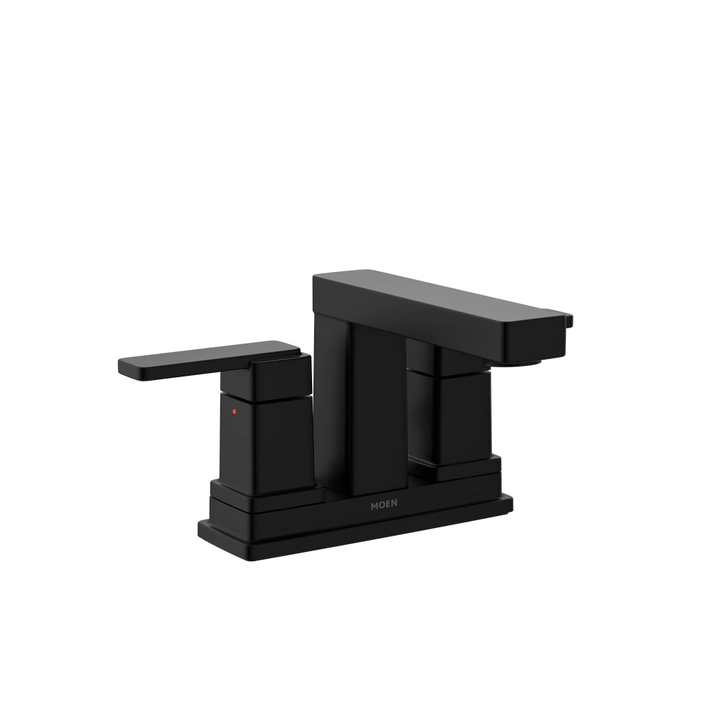 MOEN 6815BL Iver Two-Handle Centerset Bathroom Sink Faucet - Matte Black
