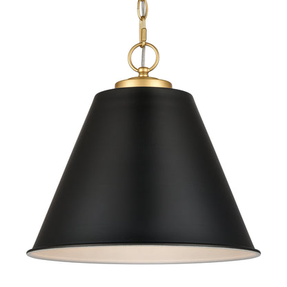 ELK SHOWROOM 68164/1 Vellus 14'' Wide 1-Light Pendant - Matte Black