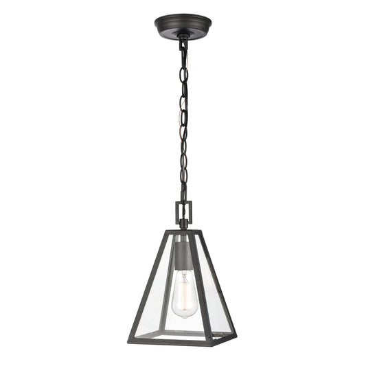 ELK SHOWROOM 68203/1 Tangent 7'' Wide 1-Light Mini Pendant - Matte black