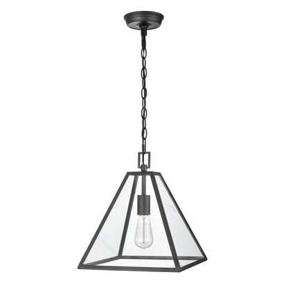 ELK SHOWROOM 68204/1 Tangent 12'' Wide 1-Light Pendant - Matte black