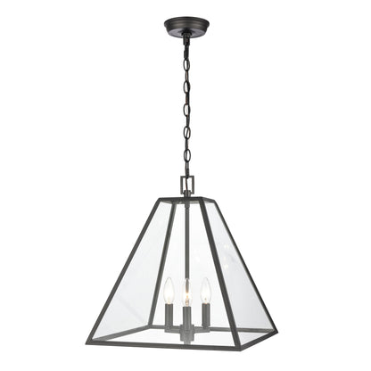 ELK SHOWROOM 68205/3 Tangent 16'' Wide 3-Light Pendant - Matte black