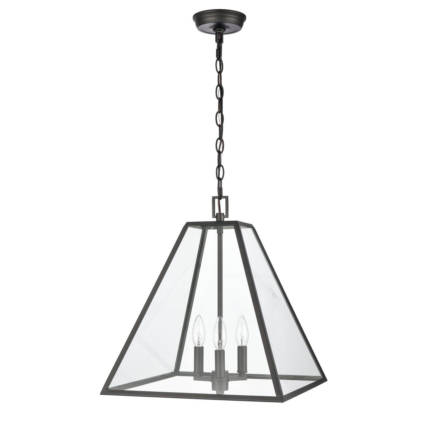 ELK SHOWROOM 68205/3 Tangent 16'' Wide 3-Light Pendant - Matte black