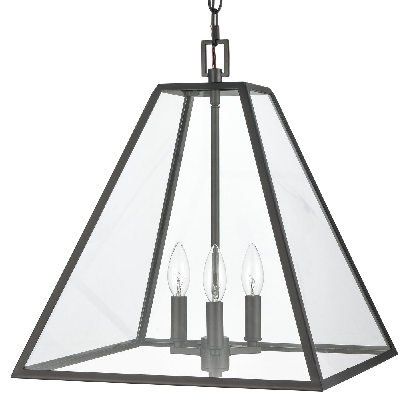 ELK SHOWROOM 68205/3 Tangent 16'' Wide 3-Light Pendant - Matte black