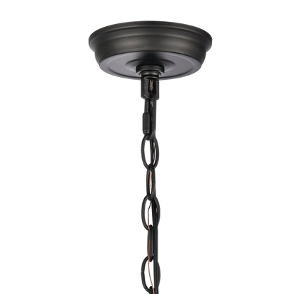 ELK SHOWROOM 68205/3 Tangent 16'' Wide 3-Light Pendant - Matte black