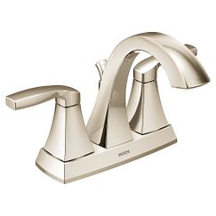 MOEN 6901NL Voss Two-Handle Centerset Bathroom Sink Faucet - Polished Nickel