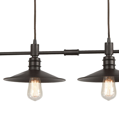 ELK SHOWROOM 69089/4 Spindle Wheel 42'' Wide 4-Light Linear Chandelier - Oil Rubbed Bronze