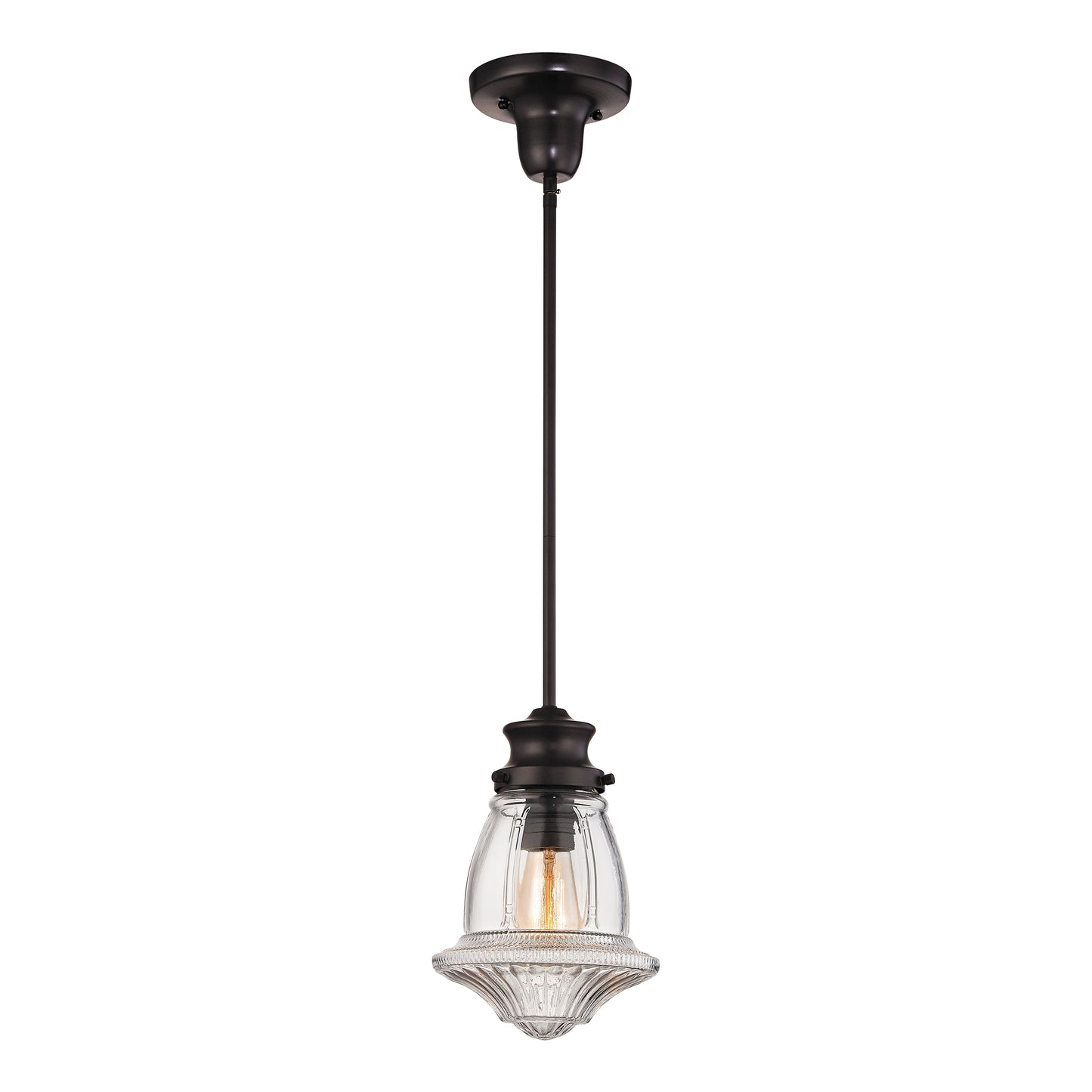 ELK SHOWROOM 69139-1 Schoolhouse 8'' Wide 1-Light Mini Pendant - Oil Rubbed Bronze