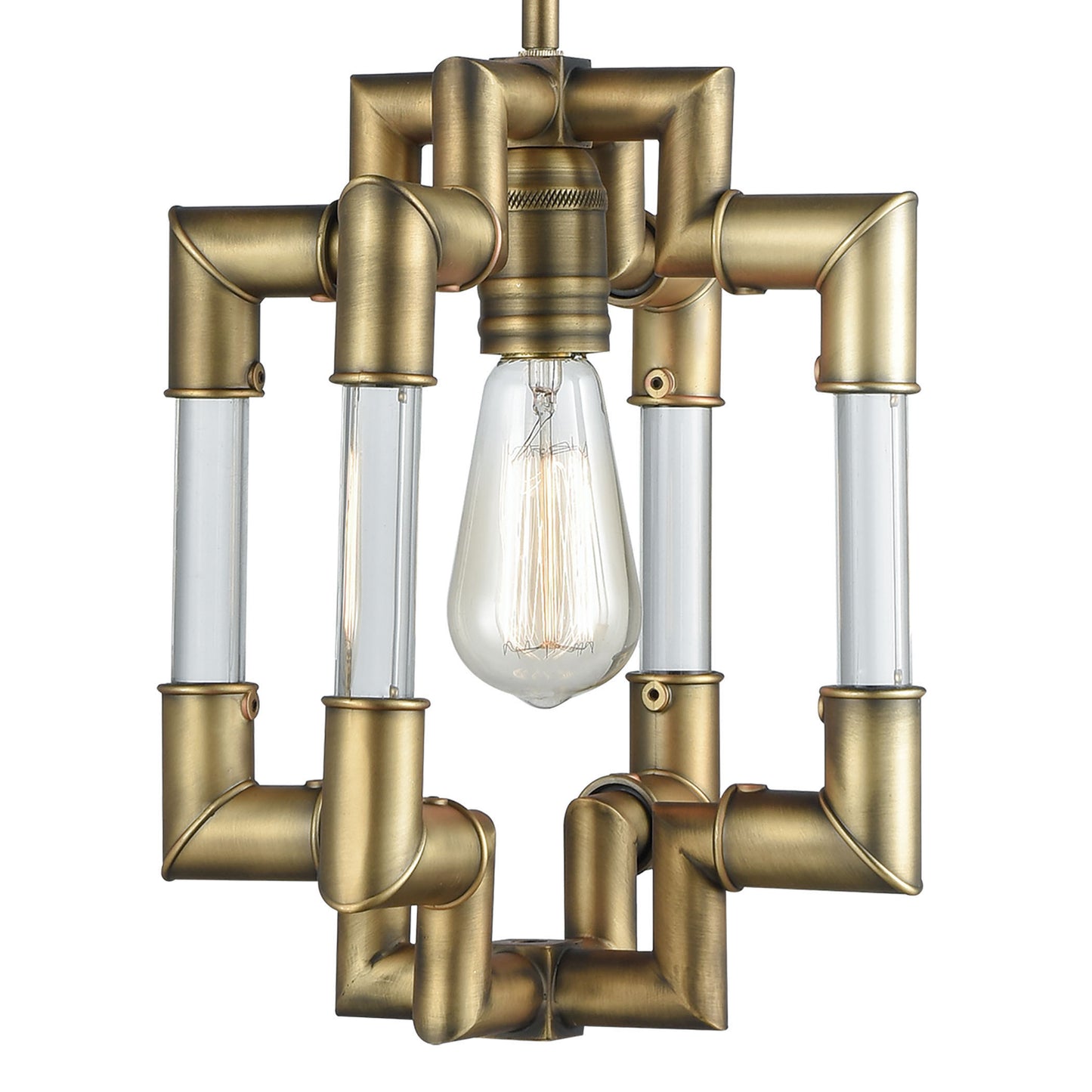 ELK SHOWROOM 69204/1 Brandon 10'' Wide 1-Light Mini Pendant - Classic Brass