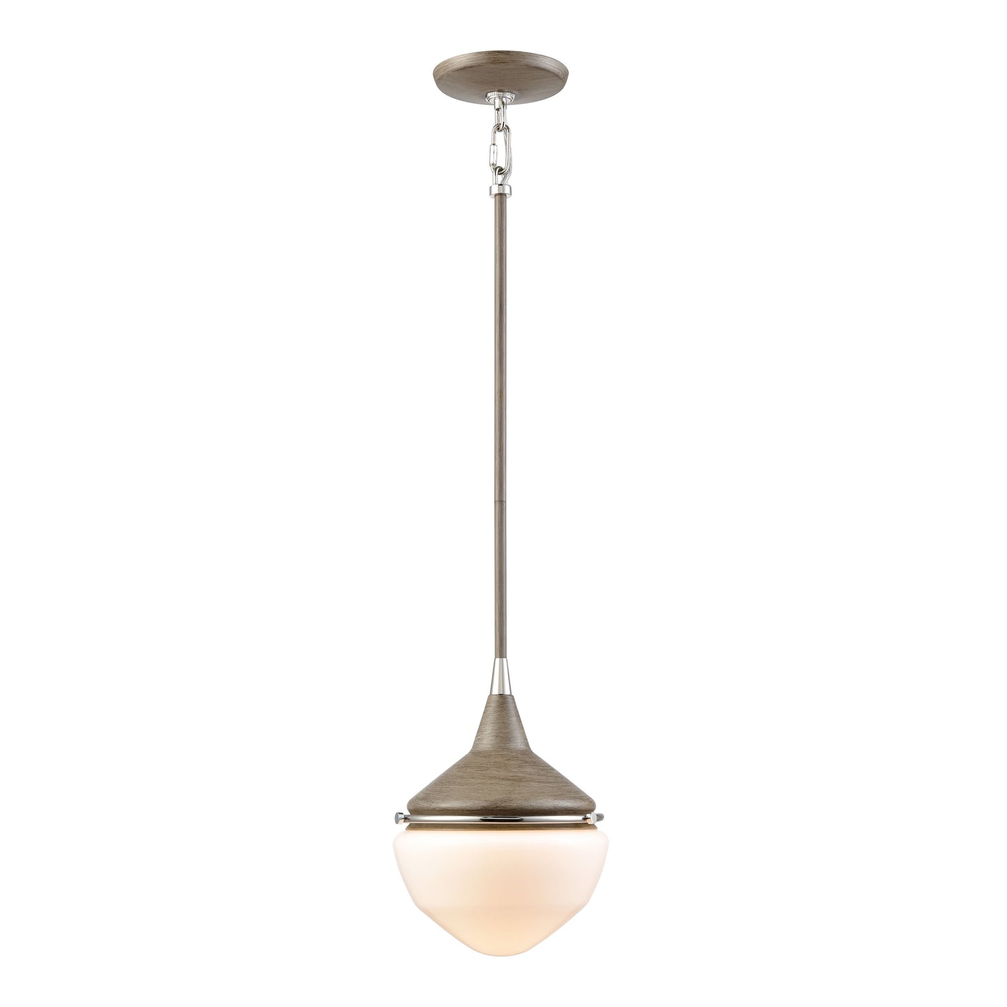 ELK SHOWROOM 69274/1 Mid-Century Schoolhouse 12'' Wide 1-Light Mini Pendant - Pecan