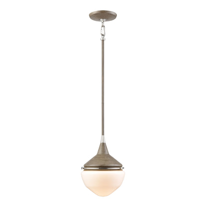 ELK SHOWROOM 69274/1 Mid-Century Schoolhouse 12'' Wide 1-Light Mini Pendant - Pecan