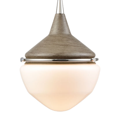 ELK SHOWROOM 69274/1 Mid-Century Schoolhouse 12'' Wide 1-Light Mini Pendant - Pecan