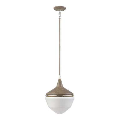 ELK SHOWROOM 69275/1 Mid-Century Schoolhouse 12'' Wide 1-Light Mini Pendant - Pecan