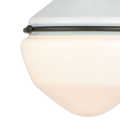 ELK SHOWROOM 69294/1 Mid-Century Schoolhouse 12'' Wide 1-Light Mini Pendant - Enamel White