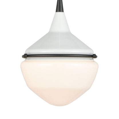 ELK SHOWROOM 69294/1 Mid-Century Schoolhouse 12'' Wide 1-Light Mini Pendant - Enamel White