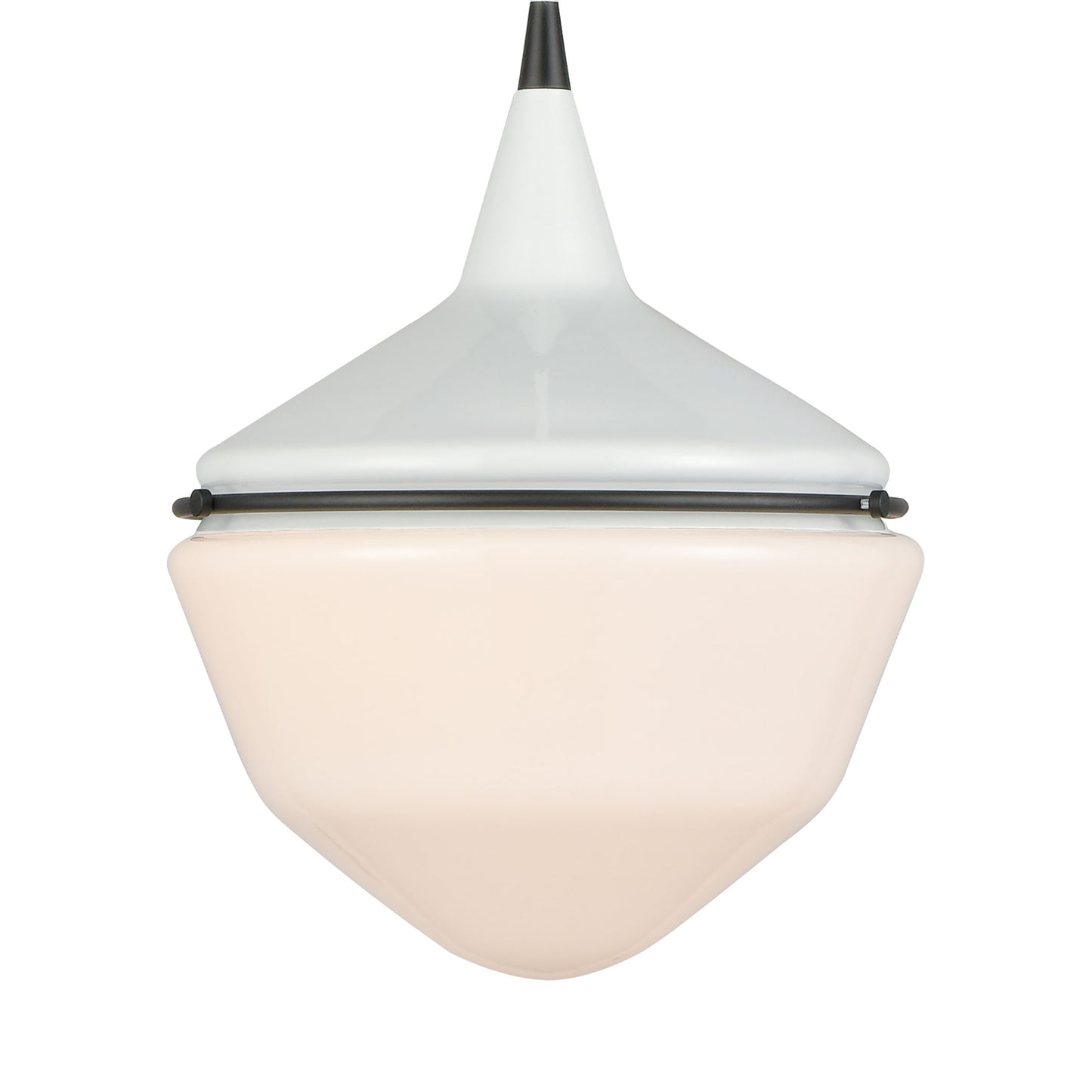 ELK SHOWROOM 69295/1 Mid-Century Schoolhouse 12'' Wide 1-Light Mini Pendant - Enamel White