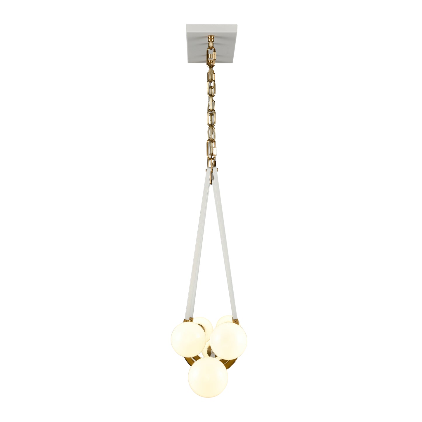 ELK SHOWROOM 69315/6 Sabine 42'' Wide 6-Light Linear Chandelier - Textured White with Brushed Gold