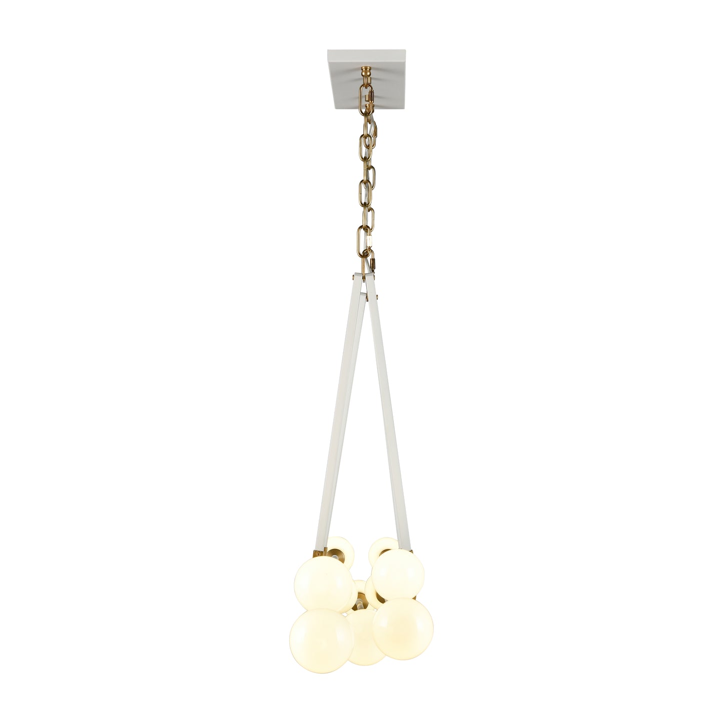 ELK SHOWROOM 69316/10 Sabine 58'' Wide 10-Light Linear Chandelier - Textured White with Brushed Gold