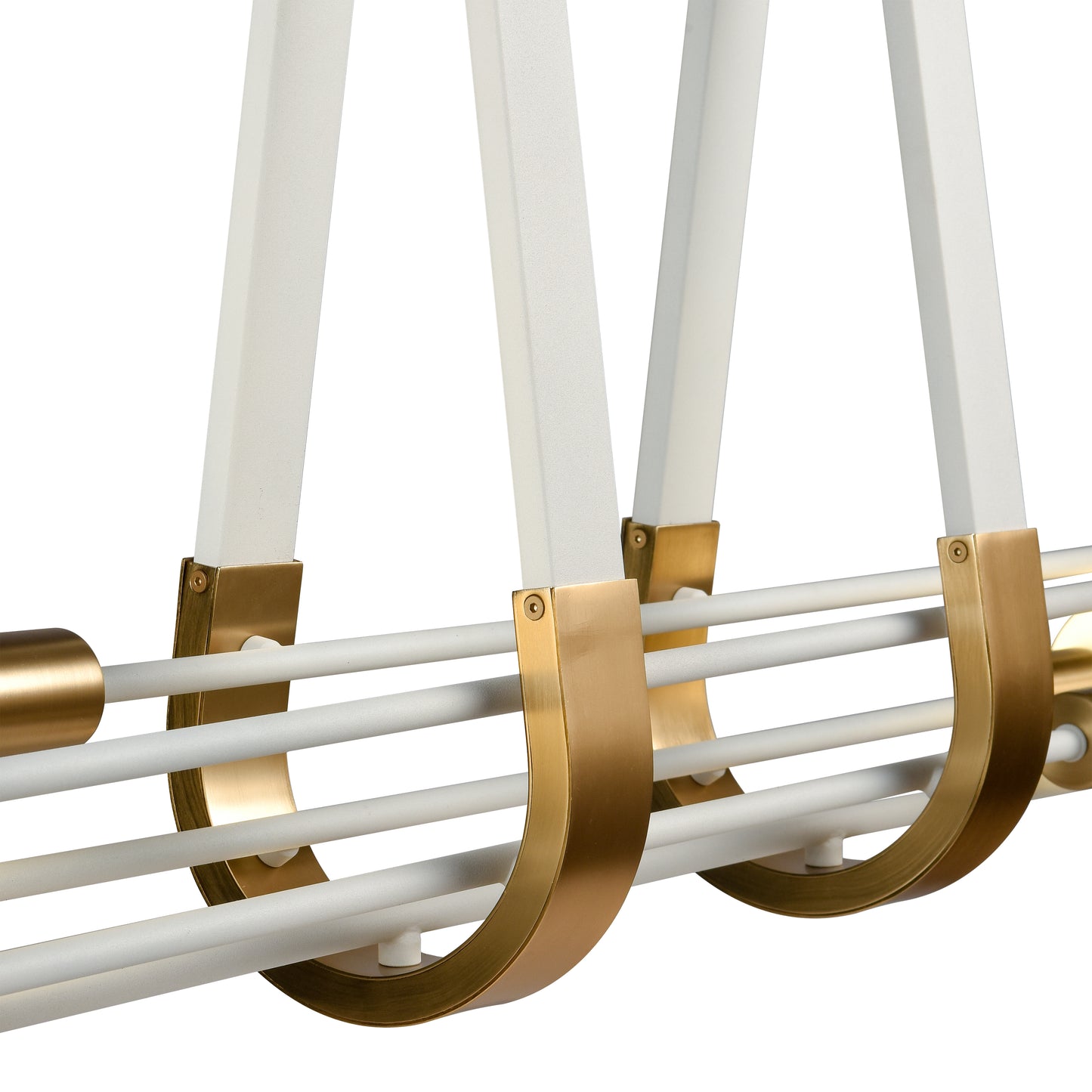 ELK SHOWROOM 69316/10 Sabine 58'' Wide 10-Light Linear Chandelier - Textured White with Brushed Gold